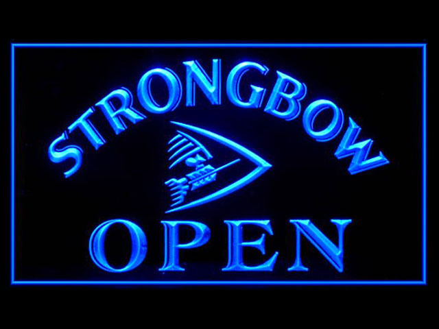 Strongbow Arrow OPEN Beer Neon Light Sign